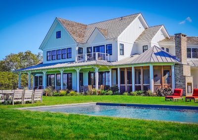 Rear elevation with pool
